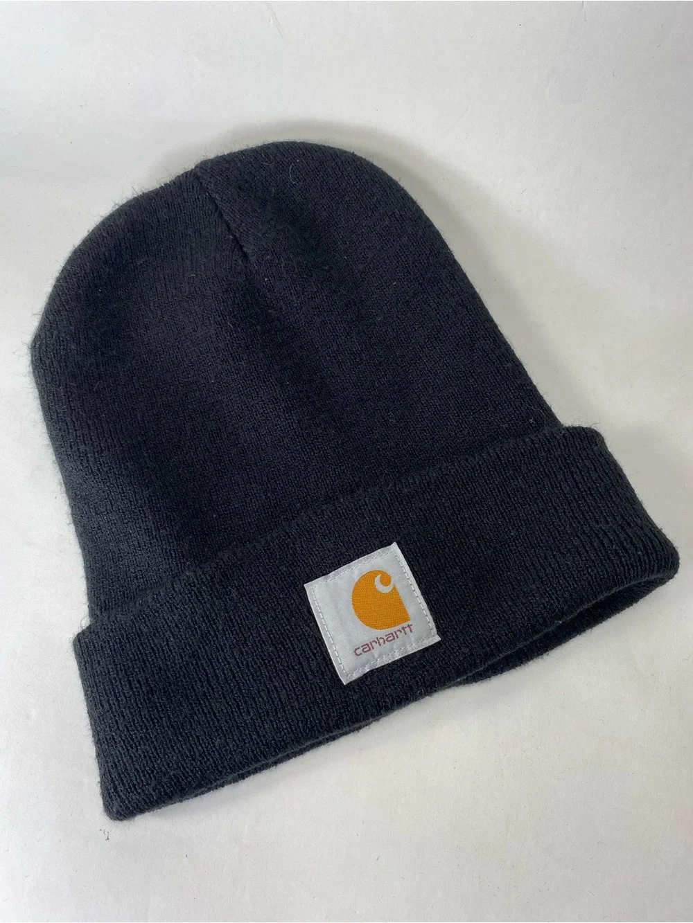 Carhartt Classic Black Foldover Knit Beanie Hat - Unisex